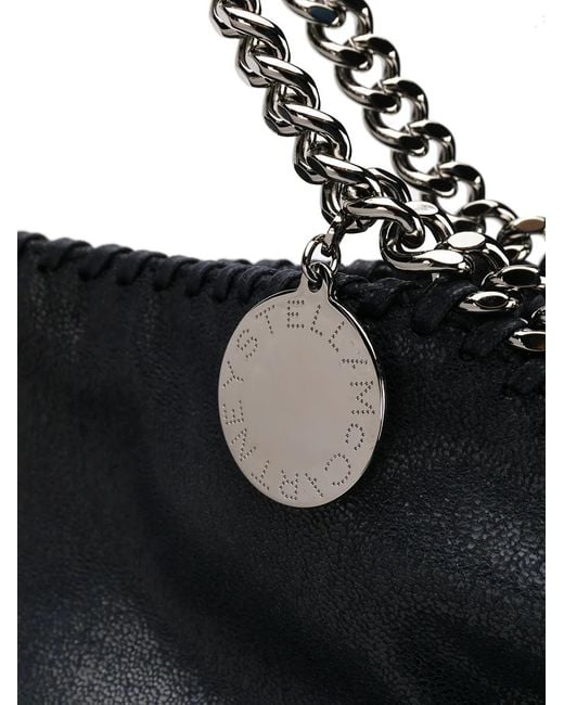 Stella McCartney Black Falabella Foldover-Tasche