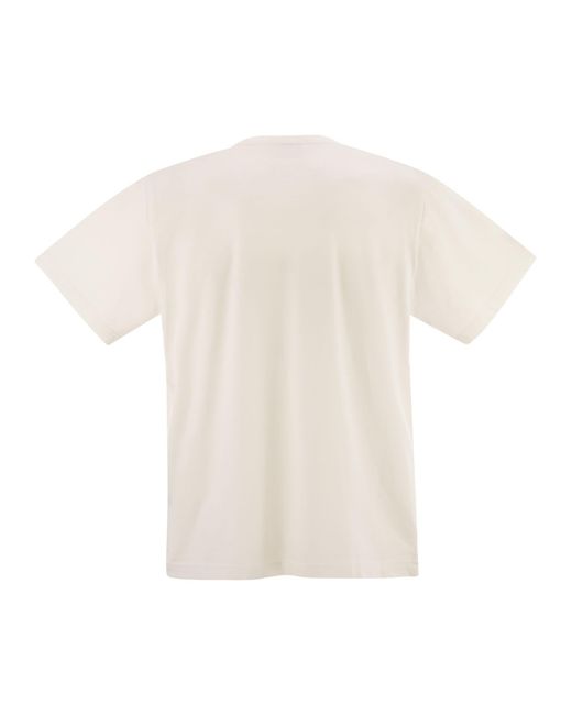 Autry X Maison Kitsune Pink T Shirt With Logo