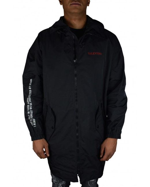 Valentino Garavani Blue Moon Print Waterproof Jacket