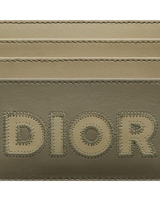 Dior Green Leather Card Holder for men