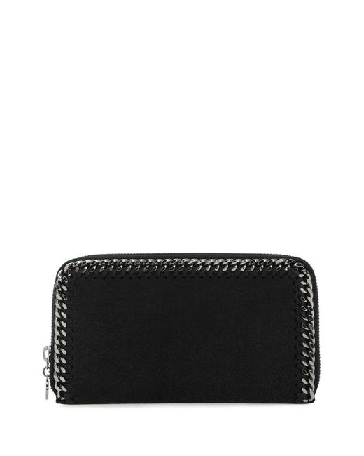 Stella McCartney Black Falabella Continental Wallet