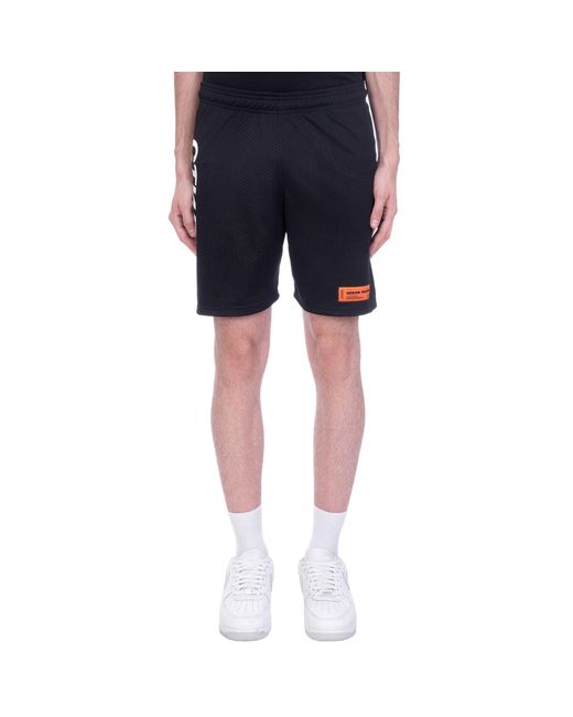 Heron Preston Black Ctnmb Basket Shorts for men