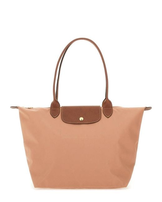 Longchamp White Le Pliage Large Bag
