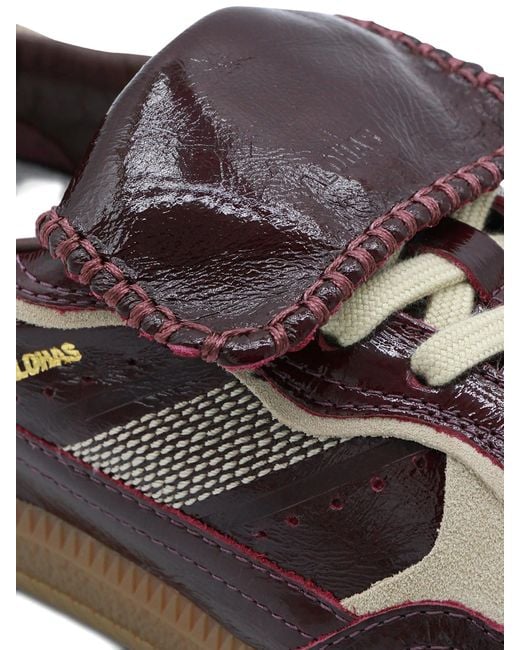 Alohas Brown Tb.490 Club Patent Deep Burgundy Leather Sneakers