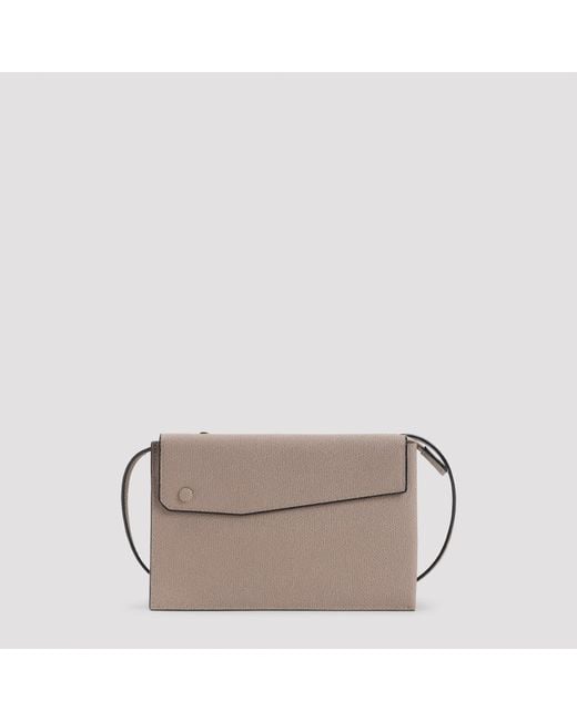 Valextra Gray Trio Crossbody Bag