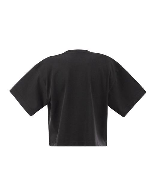 Autry Black Boxy T Shirt With Logo for men