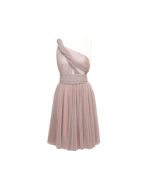 Dolce & Gabbana Pink One Shoulder Dress