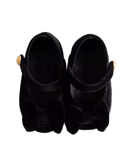 Balmain Black Ballet Flats With Bow