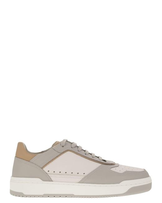 Brunello Cucinelli Kalfsleer Mand Sneakers in het White voor heren