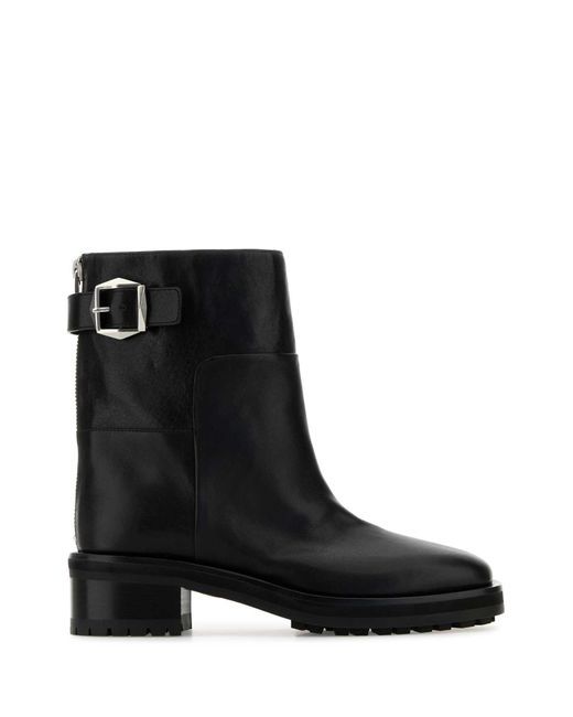 Jimmy Choo Black Brooklyn Leather Ankle Boots