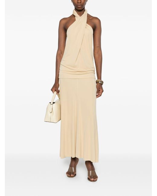 Totême White Halter Neck Top