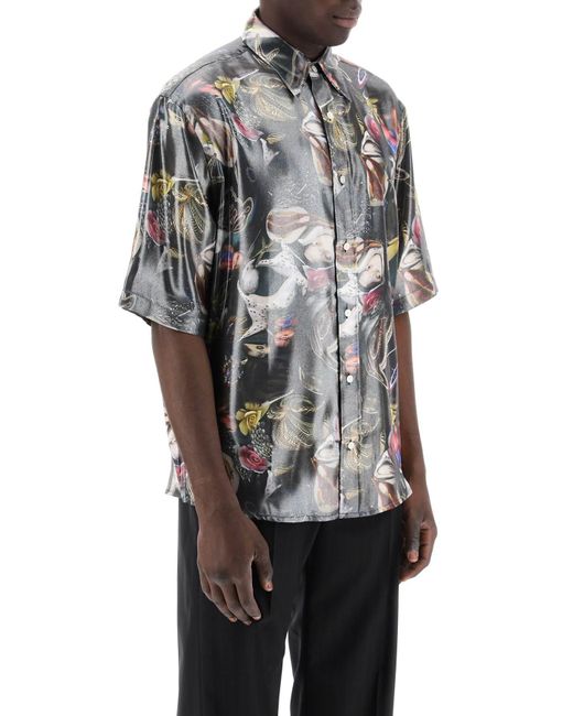 Acne Shirt Met Korte Mouwen Met Print Voor B. Sunded in het Gray voor heren