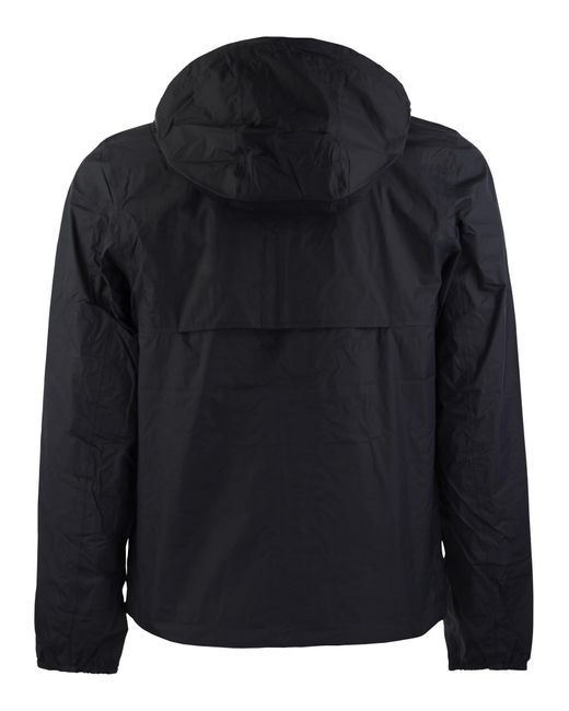 K-Way Black Jake Plus Reversible Hooded Jacket for men