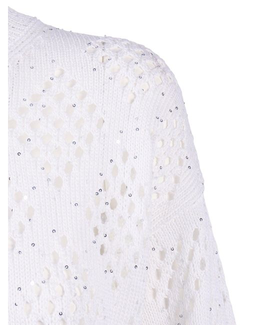 Peserico White Knitted Sweater