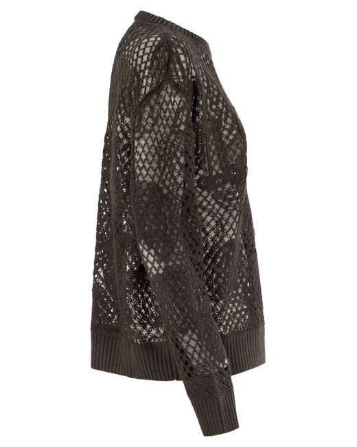 Max Mara Black Farea bestickter Baumwollpullover