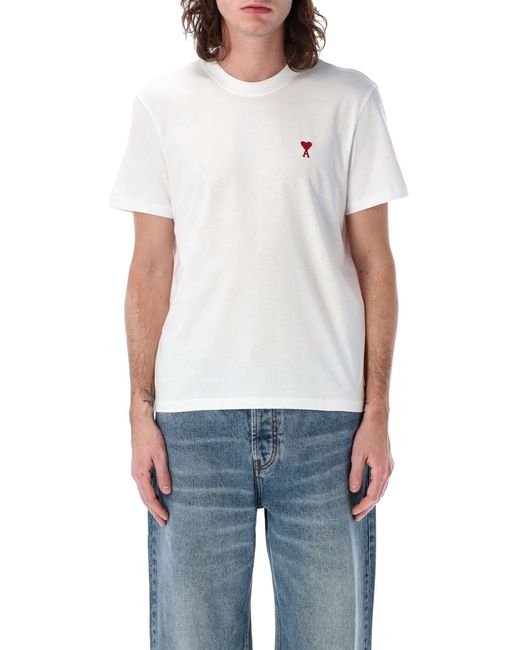 AMI Blue Ami De Coeur T-Shirt for men