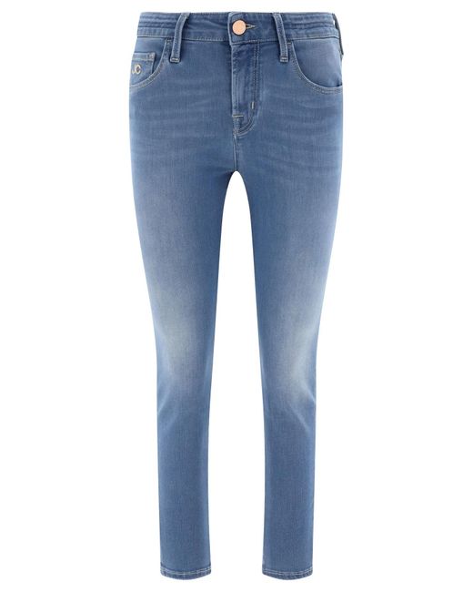 Kimberly Cropped Jeans di Jacob Cohen in Blue