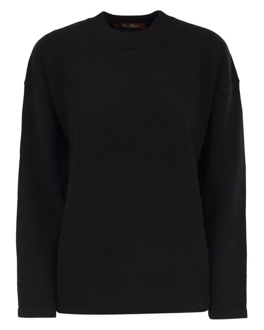 Max Mara Black Pisano Wool And Cashmere Knit Jumper