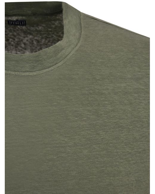 Fedeli Exreme Leinen Flex T -Shirt in Green für Herren