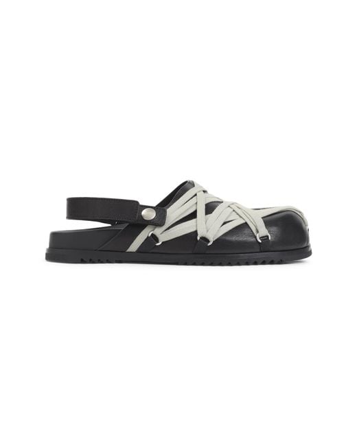 Rick Owens Black Megalace Mule Granola