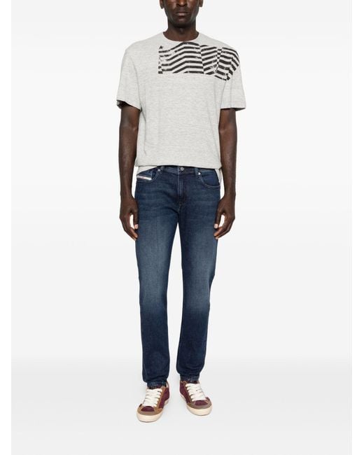 Golden Goose Deluxe Brand White Printed Cotton T-Shirt for men