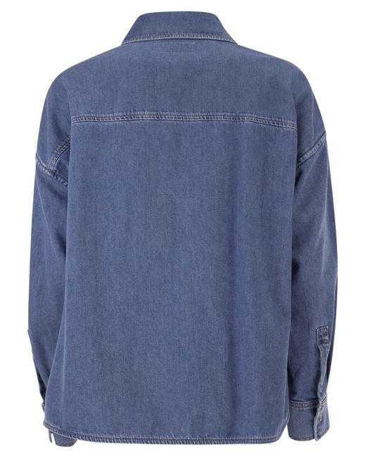 Weekend by Maxmara Blue Wkdfoggia Cotton Shirt