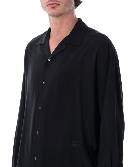AMI Blue Ami Paris Viscose Shirt for men