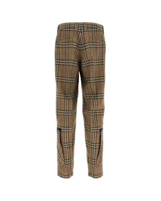 Burberry Natural Embroidered Viscose Blend Cargo Pant for men