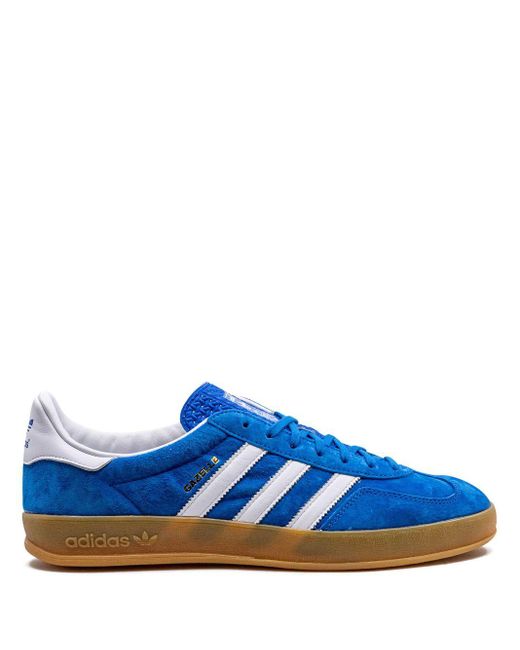 Adidas Blue Gazelle Indoor Sneakers aus Veloursleder mit Lederbesatz
