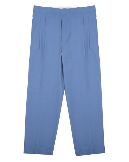 BE ABLE Blue Mini Trousers For Ss26 for men
