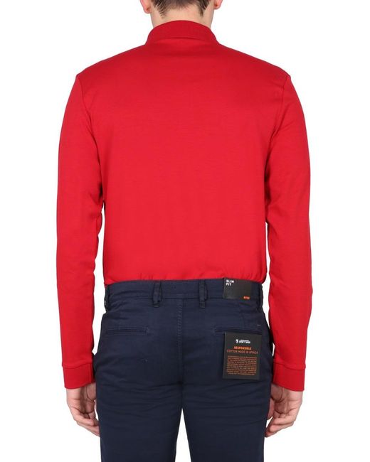 Boss Red Polo With Logo Embroidery for men