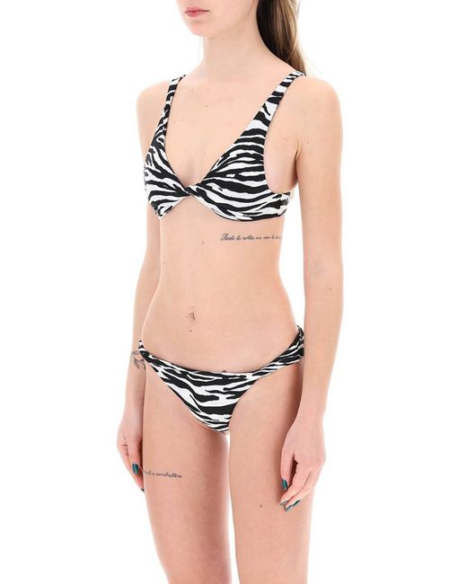 El bikini estampado de animales de Attico se encuentra en 8 The Attico de color Black