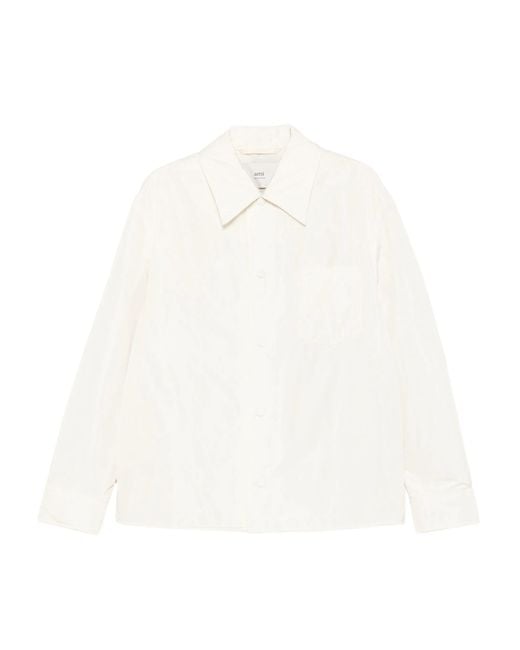AMI White Jacket Padded Adc Overshirt for men