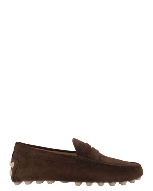 Tod's Brown Suede Moccasin Moccasin for men