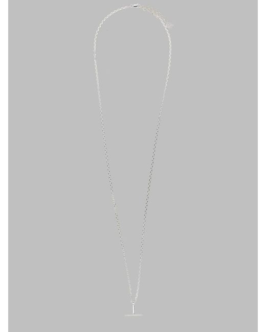 Tom Ford White Metallic Finish Necklace For Fw26 for men