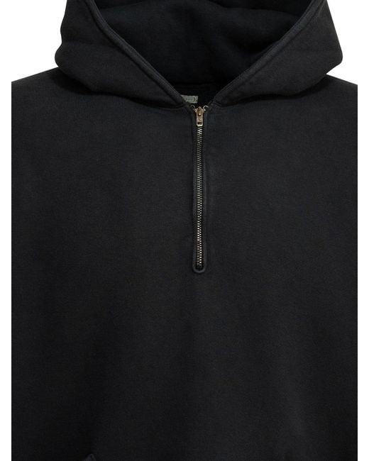 A.PRESSE Black Half Zipper Sweatshirt