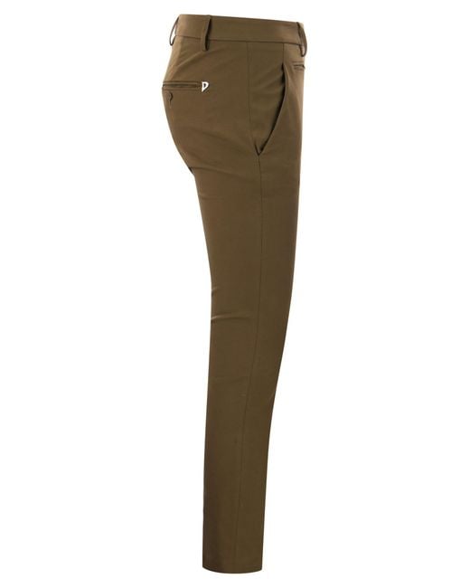 Perfect Slim Fit Stretch Pantaloni di Dondup in Green