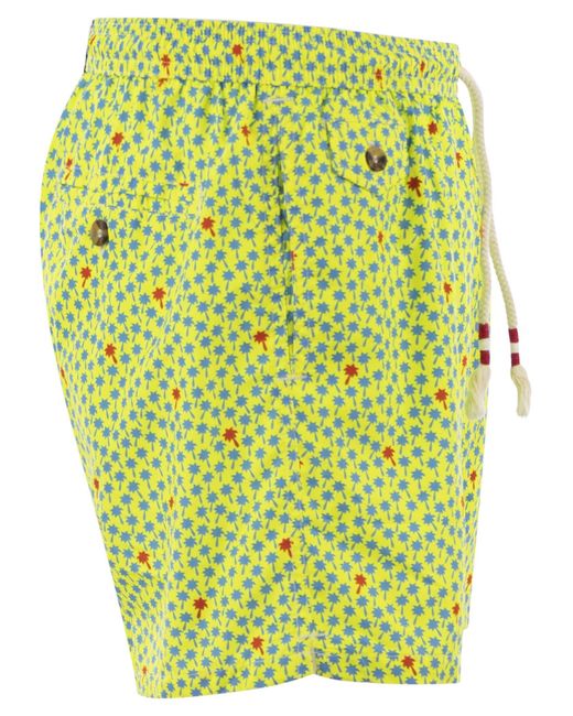 Mc2 Saint Barth Leichtes Stoffschwimmkostüm mit Druck in Green für Herren