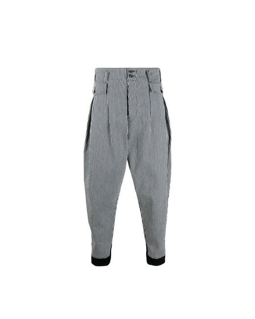 Maison Margiela Gray High-waist Striped Work Pants for men