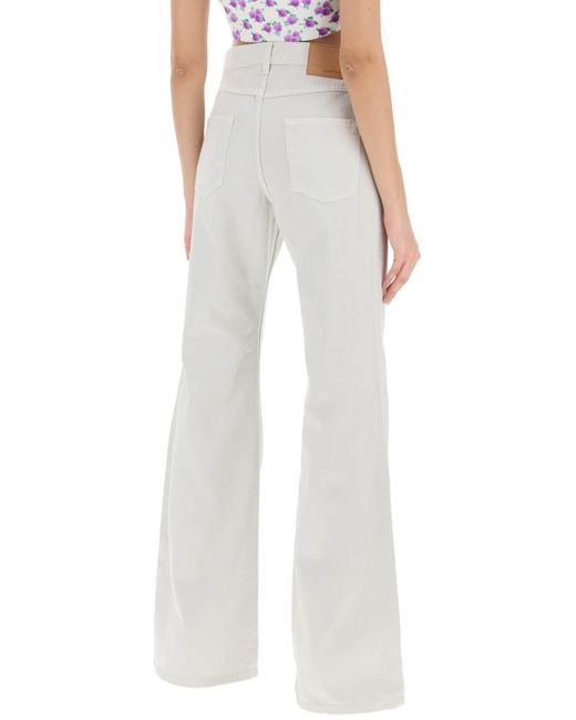Magda Butrym Bootcut Jeans in het White