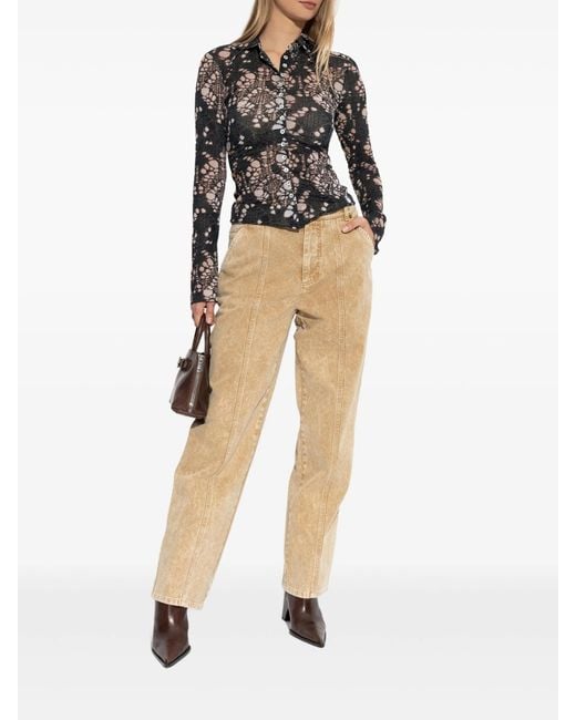 AVAVAV Black Spiky Printed Distressed Knit