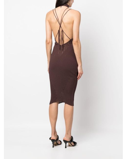ANDREA ADAMO Purple Dresses Beige