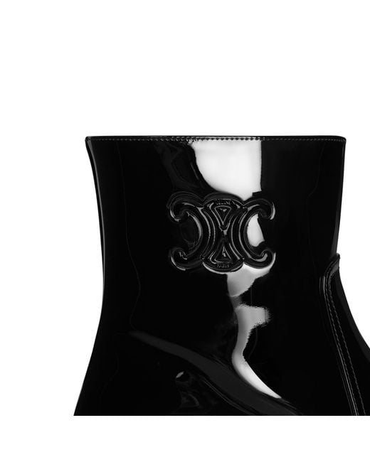Céline Black Triomphe Zipped Leather Boots