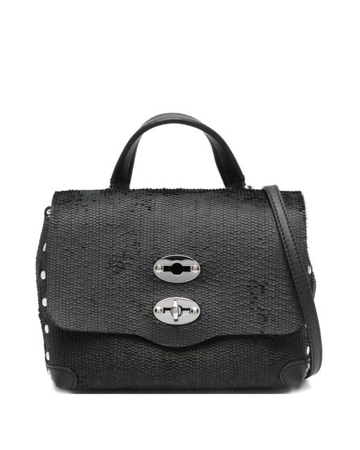 ZANELLATO CAPSULE Black Postina Cbi Baby Leather Handbag
