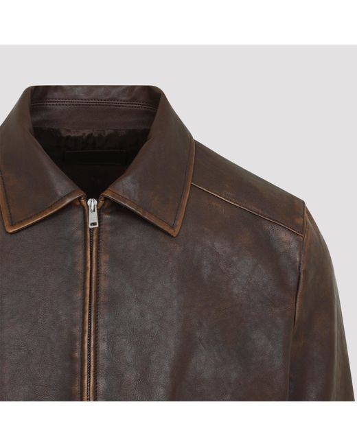 Prada Brown Leather Jacket