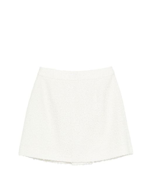 Emporio Armani White Tweed Mini Skirt