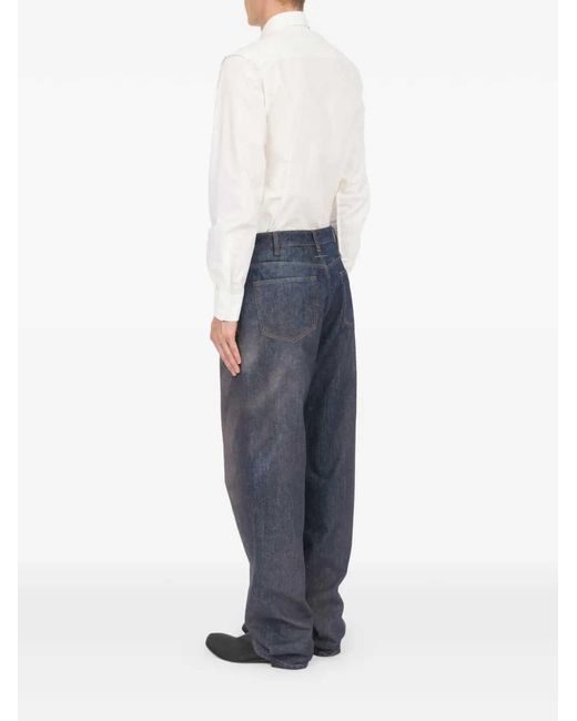 MM6 by Maison Margiela Blue Faded Effect Jeans