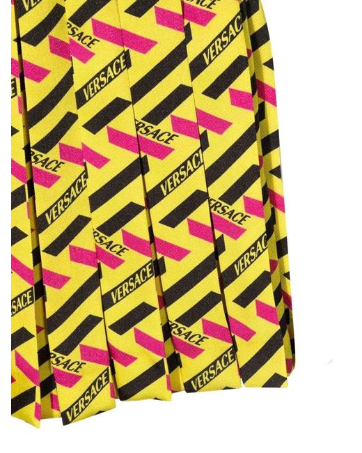 Versace Yellow Skirt Twill Monogram + Elastico Logo
