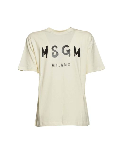 MSGM T-shirts En Polo's in het Natural