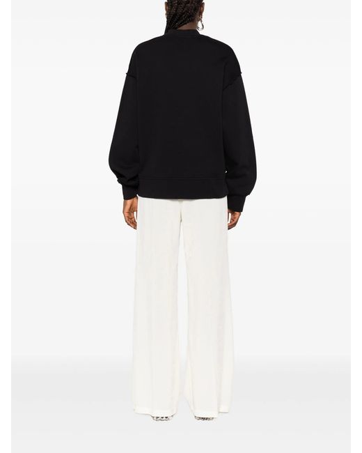 FEDERICO CINA Black Corset Sweathirt